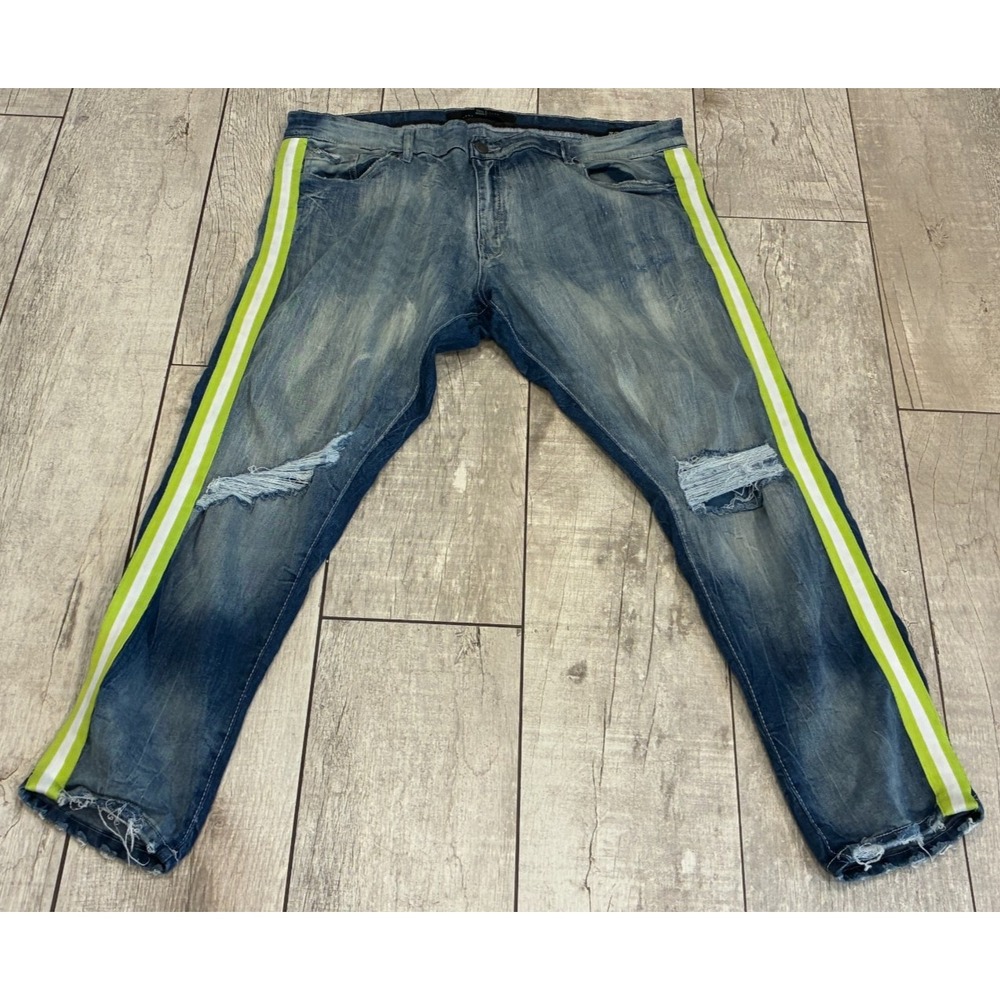 Jordan Craig Legacy Edition Sean Grand Prix Stripe Jean 42x31‎ Thrashed Grunge